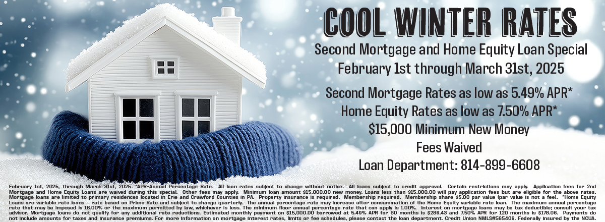 2nd Mortgage & Home Equity Special February 1st through March 31st, 2025