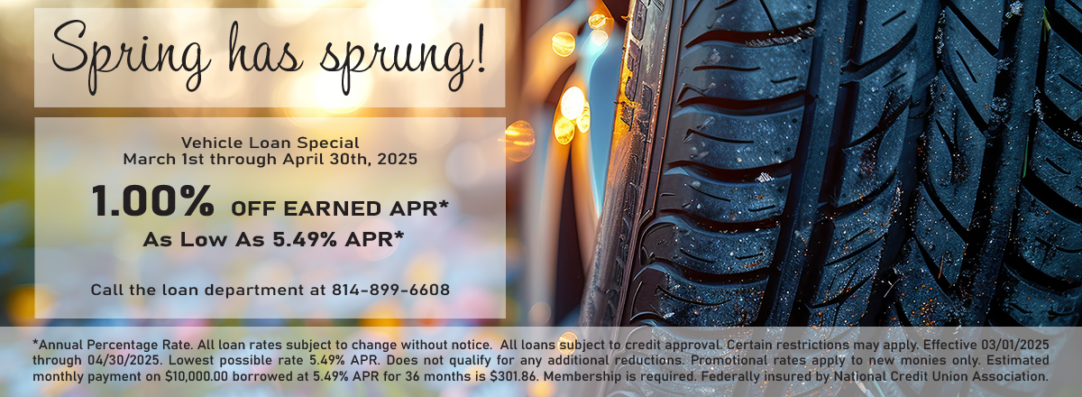 Vehicle Loan Special - March & April 2025 - 1.00% APR off