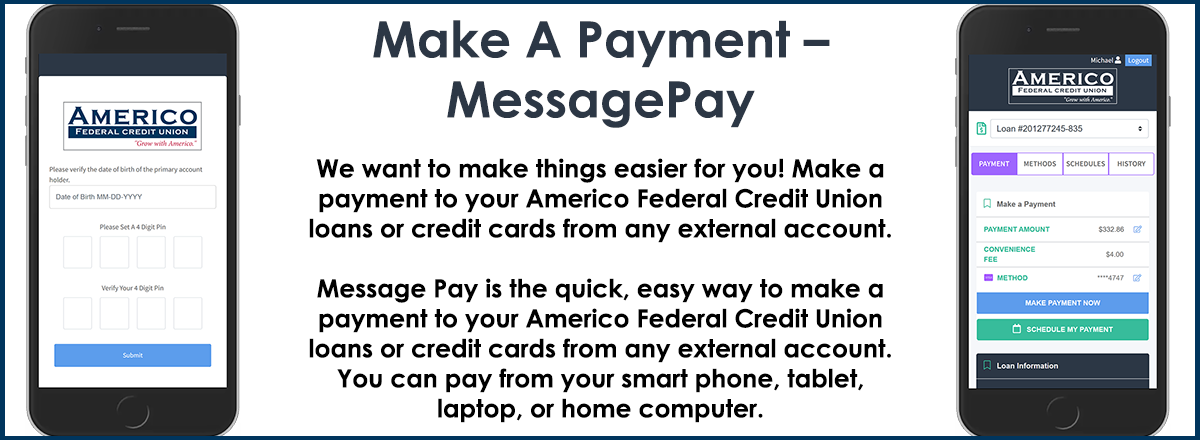 Message Pay make a loan payment with message pay