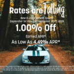 Vehicle Loan Special - September 2026 - 1.00% Off Earned Earned APR*